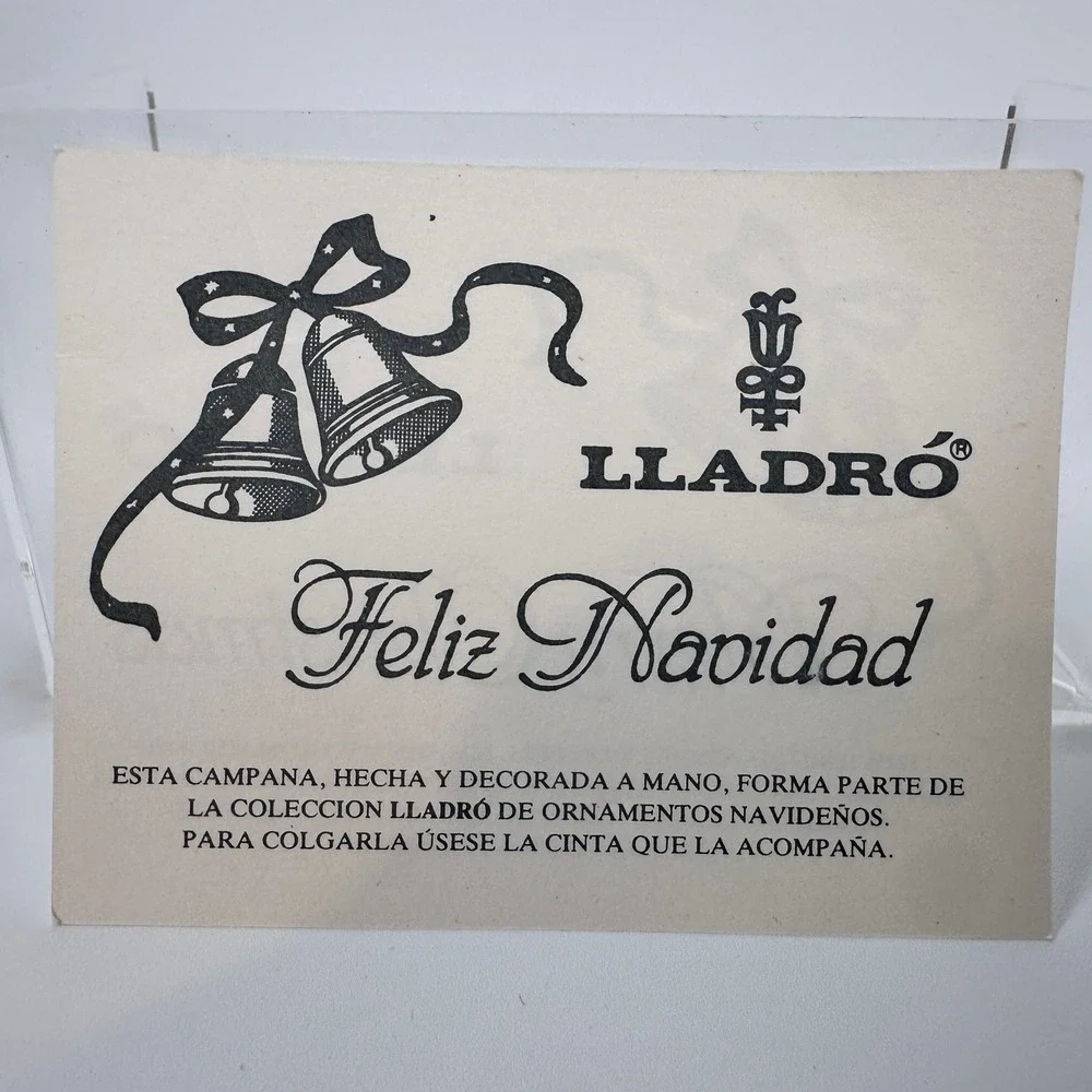 VTG Lladro 1990 Christmas Ornament 5730 Bola Navidad Mate Porcelain Santa w/ Box